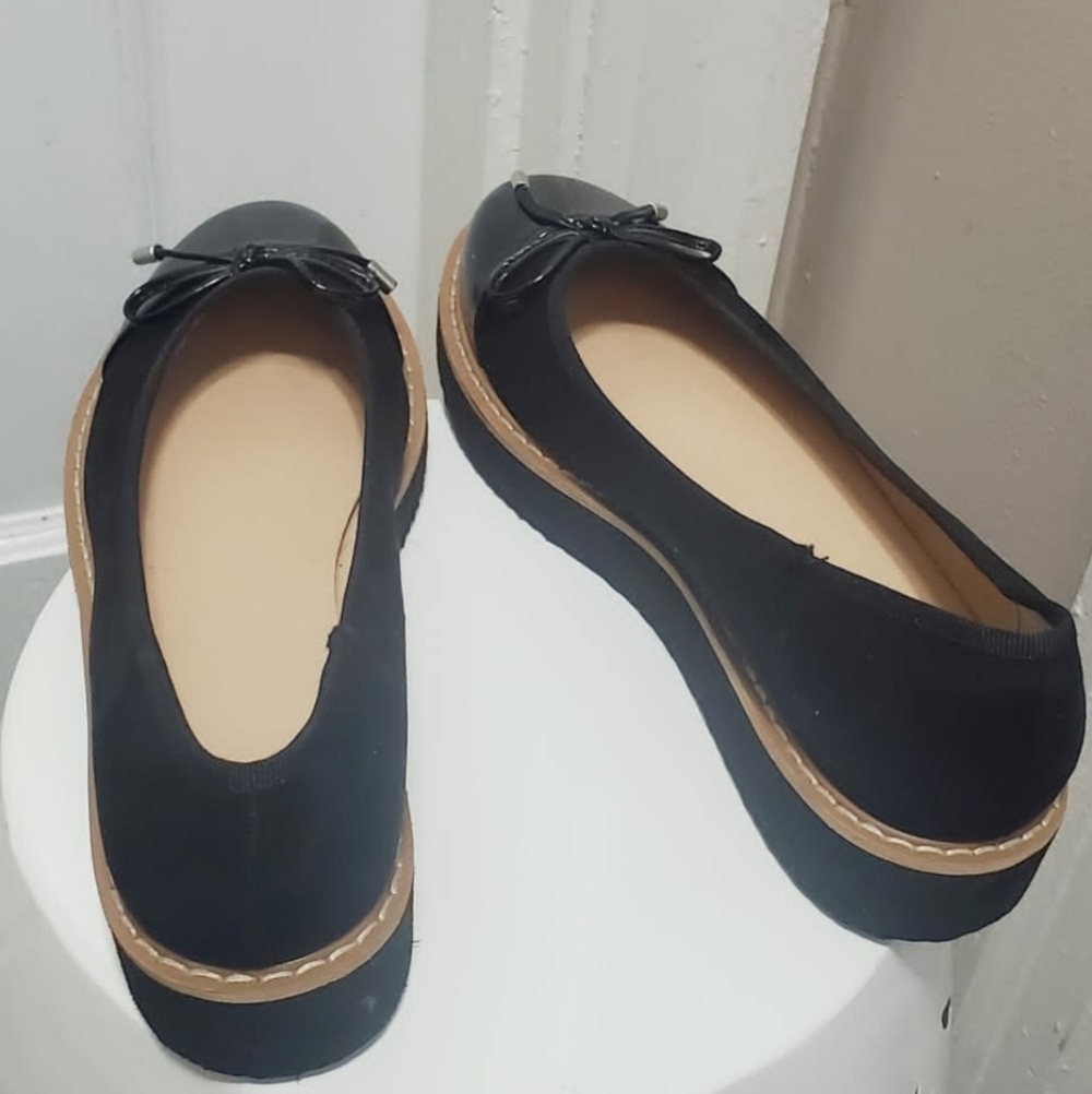 EVANS WIDE FIT Franz patent Leather Women's Flat Shoe Size 7W 🌴 - Picture 7 of 11